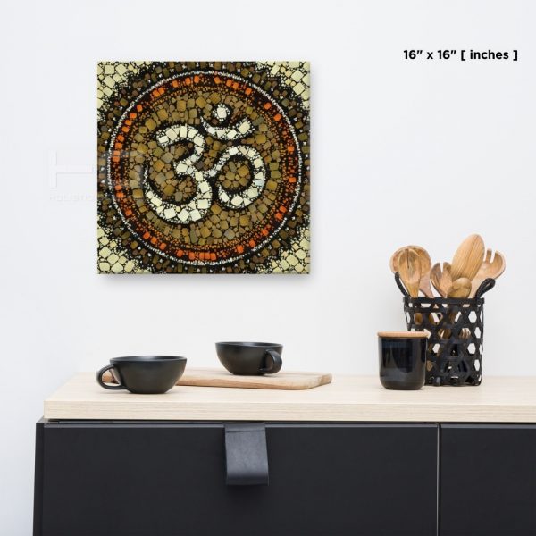 OM Symbol Art on Canvas | Wall Art #009 | Supernatural Series for Living Room Hall Study or Kitchen Wall
