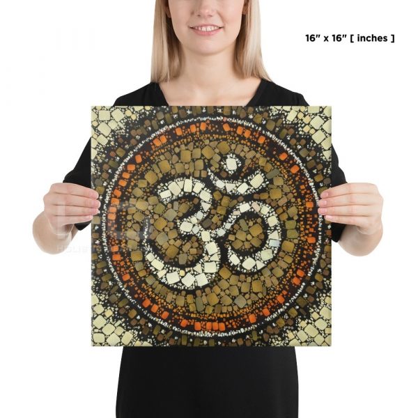 OM Symbol Art on Canvas | Wall Art #009 | Supernatural Series for Living Room Hall Study or Kitchen Wall