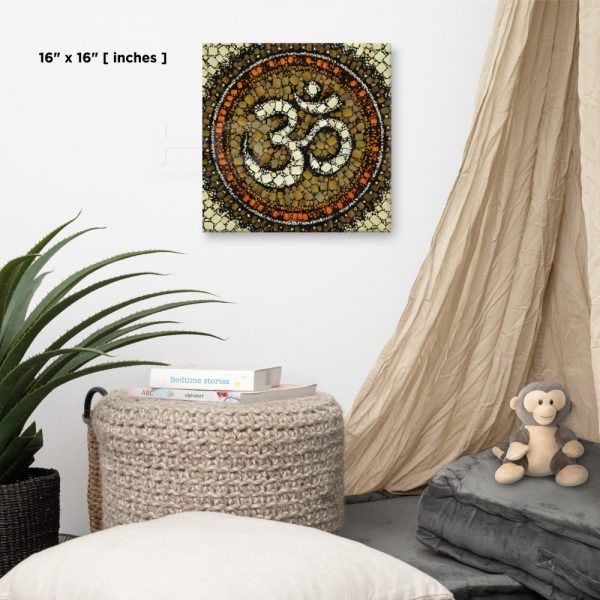 OM Symbol Art on Canvas | Wall Art #009 | Supernatural Series for Living Room Hall Study or Kitchen Wall