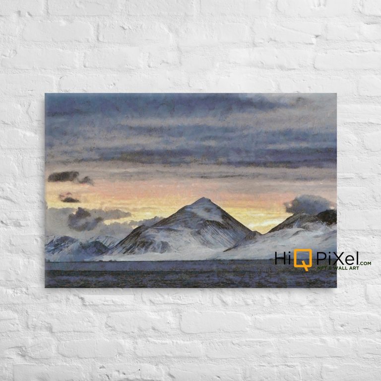 Arctic Sunset on Canvas | Wall Art #M010