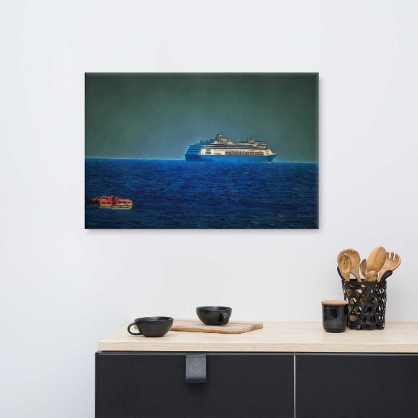 Lifeboat returns to Ship Art on Canvas | Wall Art #W016 | Voyage Series